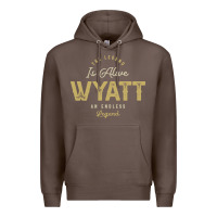 Coffee The Legend Wyatt Funny Personalized Name Premium Hoodie - linhVisuals