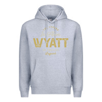 Heather Grey The Legend Wyatt Funny Personalized Name Premium Hoodie - linhVisuals