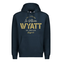 Navy The Legend Wyatt Funny Personalized Name Premium Hoodie - linhVisuals