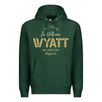 Sports Green The Legend Wyatt Funny Personalized Name Premium Hoodie - linhVisuals