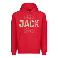 Red Genuine Jack Funny Personalized Name Premium Hoodie - linhVisuals