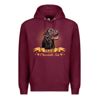 Burgundy labrador retriever team chocolate lab funny Premium Hoodie - linhVisuals