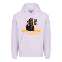 Lilac labrador retriever team chocolate lab funny Premium Hoodie - linhVisuals