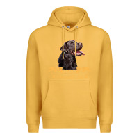 Mustard labrador retriever team chocolate lab funny Premium Hoodie - linhVisuals