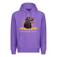 Purple labrador retriever team chocolate lab funny Premium Hoodie - linhVisuals