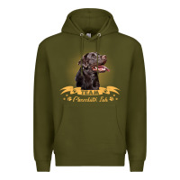 Army Green labrador retriever team chocolate lab funny Premium Hoodie - linhVisuals