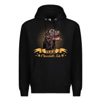 Black labrador retriever team chocolate lab funny Premium Hoodie - linhVisuals