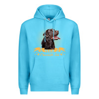 Ocean Blue labrador retriever team chocolate lab funny Premium Hoodie - linhVisuals
