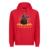 Red labrador retriever team chocolate lab funny Premium Hoodie - linhVisuals