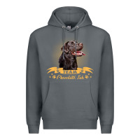 Rock labrador retriever team chocolate lab funny Premium Hoodie - linhVisuals