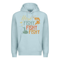 Blue Mist here fishy fishy fishy fishing lovers gifts Premium Hoodie - linhVisuals