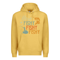 Antique Gold here fishy fishy fishy fishing lovers gifts Premium Hoodie - linhVisuals