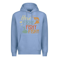 Colony Blue here fishy fishy fishy fishing lovers gifts Premium Hoodie - linhVisuals
