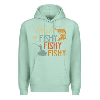 Seafoam here fishy fishy fishy fishing lovers gifts Premium Hoodie - linhVisuals