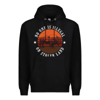 Black no one is illegal on stolen land 4th of july bison Premium Hoodie - linhVisuals