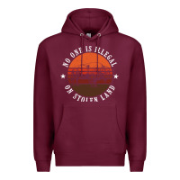 Burgundy no one is illegal on stolen land 4th of july bison Premium Hoodie - linhVisuals