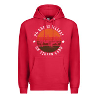 Cardinal no one is illegal on stolen land 4th of july bison Premium Hoodie - linhVisuals