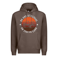Coffee no one is illegal on stolen land 4th of july bison Premium Hoodie - linhVisuals