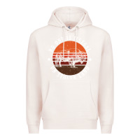 Pale Pink no one is illegal on stolen land 4th of july bison Premium Hoodie - linhVisuals