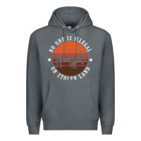 Rock no one is illegal on stolen land 4th of july bison Premium Hoodie - linhVisuals