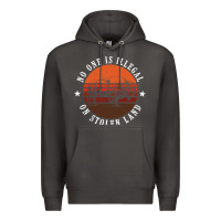 Smoke no one is illegal on stolen land 4th of july bison Premium Hoodie - linhVisuals