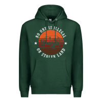Sports Green no one is illegal on stolen land 4th of july bison Premium Hoodie - linhVisuals
