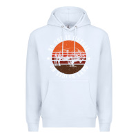 White no one is illegal on stolen land 4th of july bison Premium Hoodie - linhVisuals
