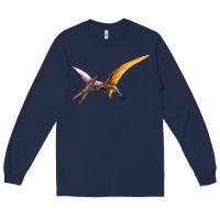 Navy dinosaur pterodactyl Long Sleeve Tee - Artiststas