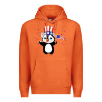 Carrot penguin american 4th of july penguin american flag Premium Hoodie - linhVisuals