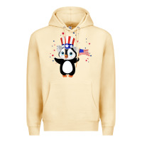 Pina Colada penguin american 4th of july penguin american flag Premium Hoodie - linhVisuals