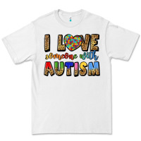 White i love someone with autism Premium Tee - LillyAllenDesigns