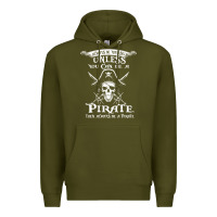 Army Green pirate gift always be yourself unless you can be a pirate Premium Hoodie - linhVisuals