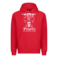 Red pirate gift always be yourself unless you can be a pirate Premium Hoodie - linhVisuals