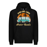 Black pogue life outer banks retro vintage sunny Premium Hoodie - linhVisuals
