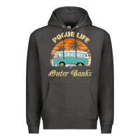 Charcoal Heather pogue life outer banks retro vintage sunny Premium Hoodie - linhVisuals