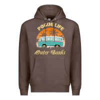 Coffee pogue life outer banks retro vintage sunny Premium Hoodie - linhVisuals