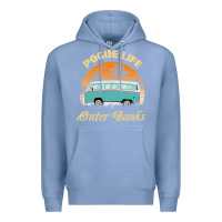 Colony Blue pogue life outer banks retro vintage sunny Premium Hoodie - linhVisuals