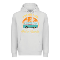 Dove Grey pogue life outer banks retro vintage sunny Premium Hoodie - linhVisuals