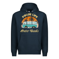 Navy pogue life outer banks retro vintage sunny Premium Hoodie - linhVisuals