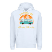 White pogue life outer banks retro vintage sunny Premium Hoodie - linhVisuals
