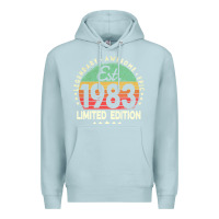 Blue Mist est. 1983 vintage 1983 limited edition 39th birthday retro pullover ho Premium Hoodie - linhVisuals
