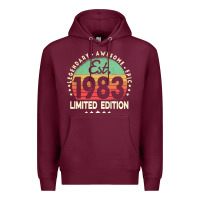 Burgundy est. 1983 vintage 1983 limited edition 39th birthday retro pullover ho Premium Hoodie - linhVisuals