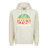 Oatmeal Heather est. 1983 vintage 1983 limited edition 39th birthday retro pullover ho Premium Hoodie - linhVisuals