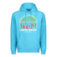 Ocean Blue est. 1983 vintage 1983 limited edition 39th birthday retro pullover ho Premium Hoodie - linhVisuals
