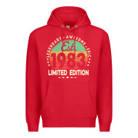 Red est. 1983 vintage 1983 limited edition 39th birthday retro pullover ho Premium Hoodie - linhVisuals