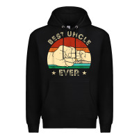 Black vintage best uncle ever fist bump funny uncle fathers day Premium Hoodie - linhVisuals
