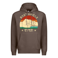 Coffee vintage best uncle ever fist bump funny uncle fathers day Premium Hoodie - linhVisuals