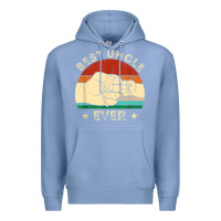 Colony Blue vintage best uncle ever fist bump funny uncle fathers day Premium Hoodie - linhVisuals