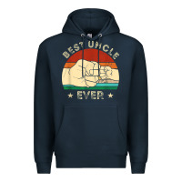 Navy vintage best uncle ever fist bump funny uncle fathers day Premium Hoodie - linhVisuals
