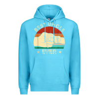 Ocean Blue vintage best uncle ever fist bump funny uncle fathers day Premium Hoodie - linhVisuals